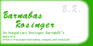 barnabas rosinger business card